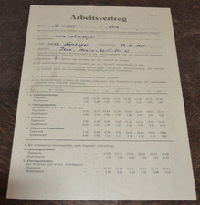 Orig. Arbeitsvertrag 1955 SDAG