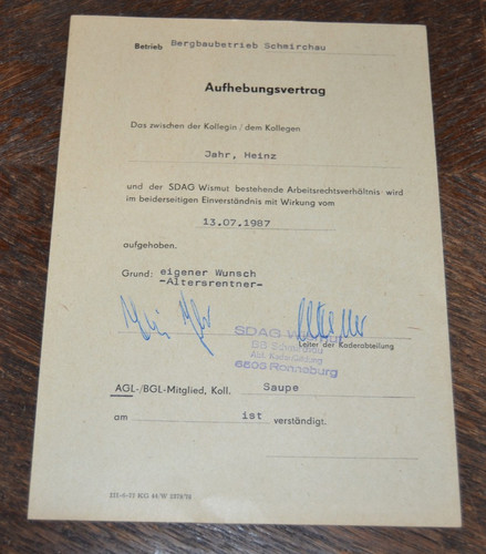 Aufhebungsvertrag 1987 sdag - aufhebungsvertrag,