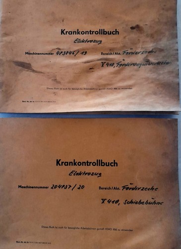Krankontrollbuch bergbau - ⚒2x,